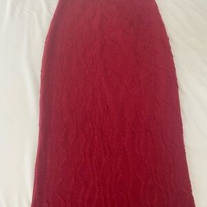 Chic Red Maxi Skirt for Women